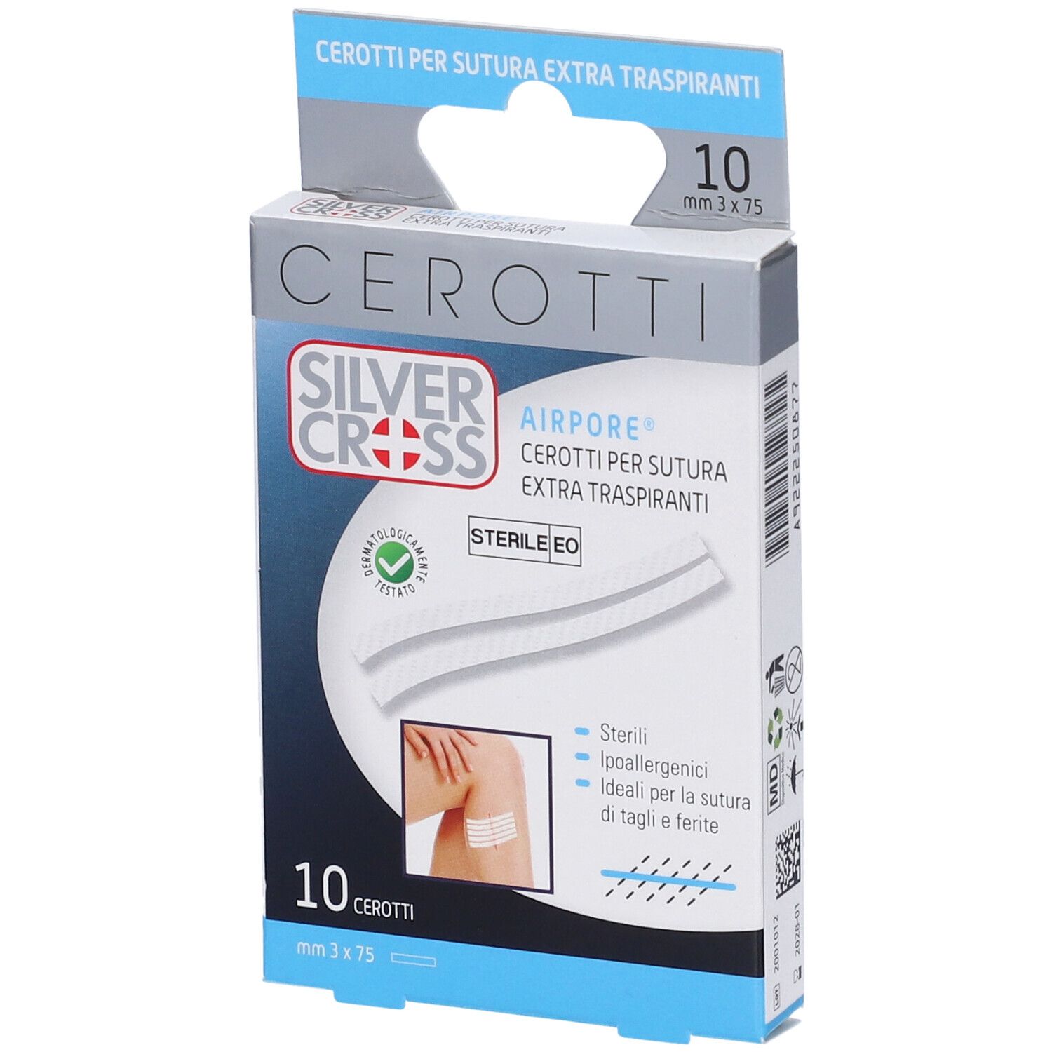 Cerotto Silvercross Sut Airpore 3X75Mm 10 Pezzi