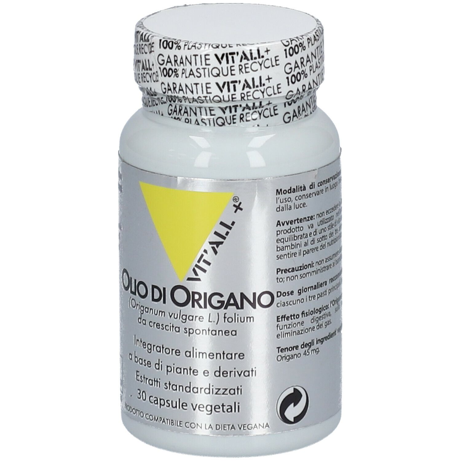 Olio Essenziale Di Origano Pillole 25mg candida 60 Flacone Con Capsule  vulgare