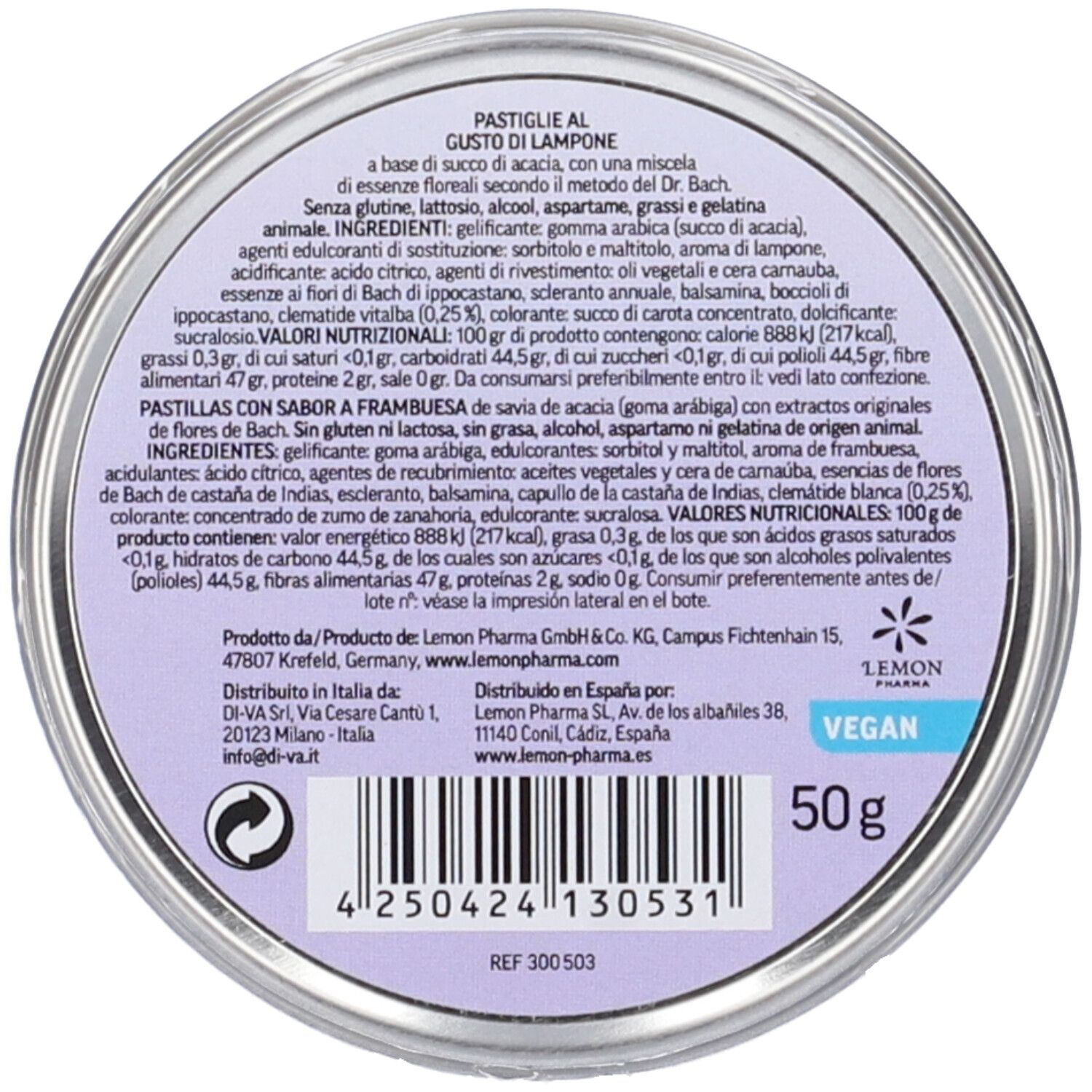 Lemon Pharma Fiori di Bach N°41™ CONCENTRAZIONE Pastiglie Morbide Gusto Lampone