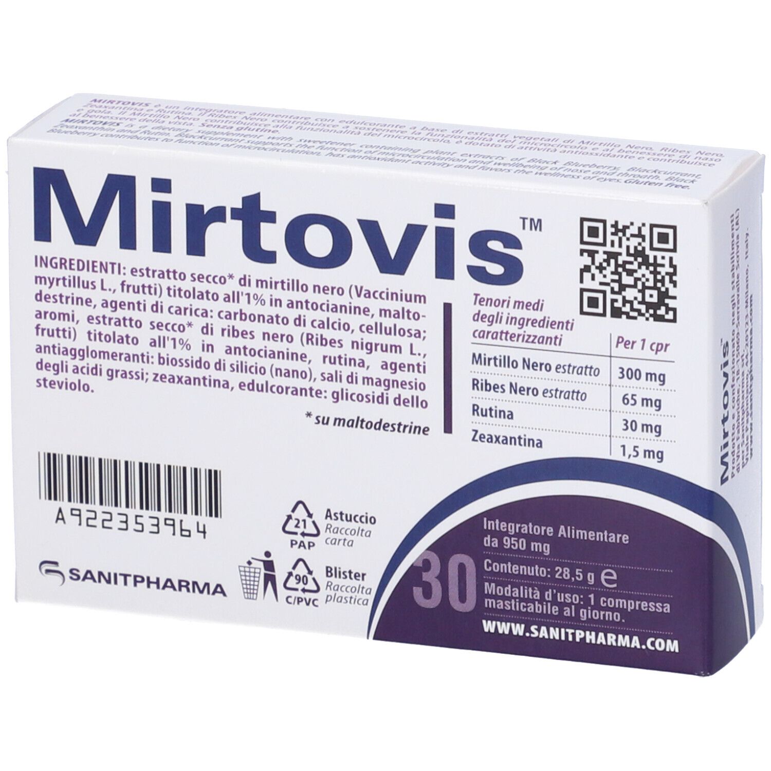 Mirtovis 30 Compresse