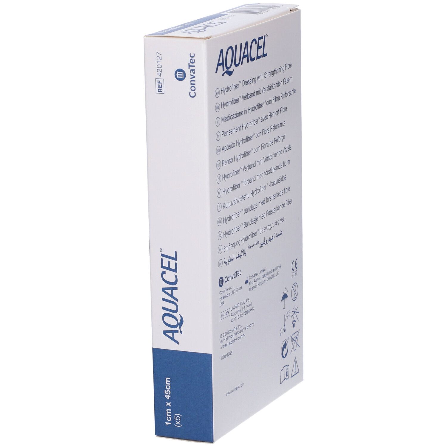 Medicazione In Tecnologia Hydrofiber In Carbossimetilcellulosa Sodica E Cellulosa Rigenerata Aquacel Extra 1X45 Cm 5 Pezzi
