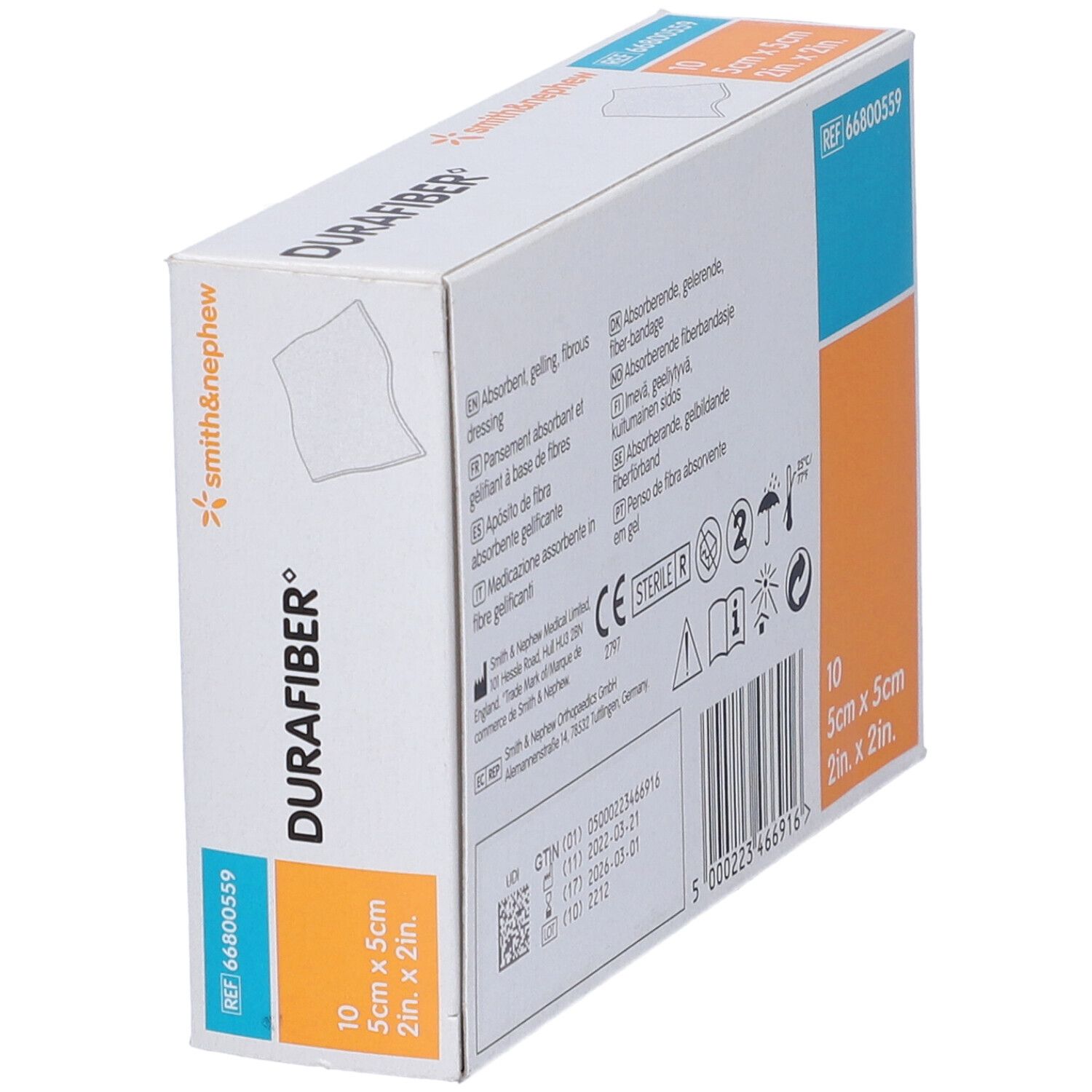 Durafiber Medicazione Gelificante 5cm x 5cm