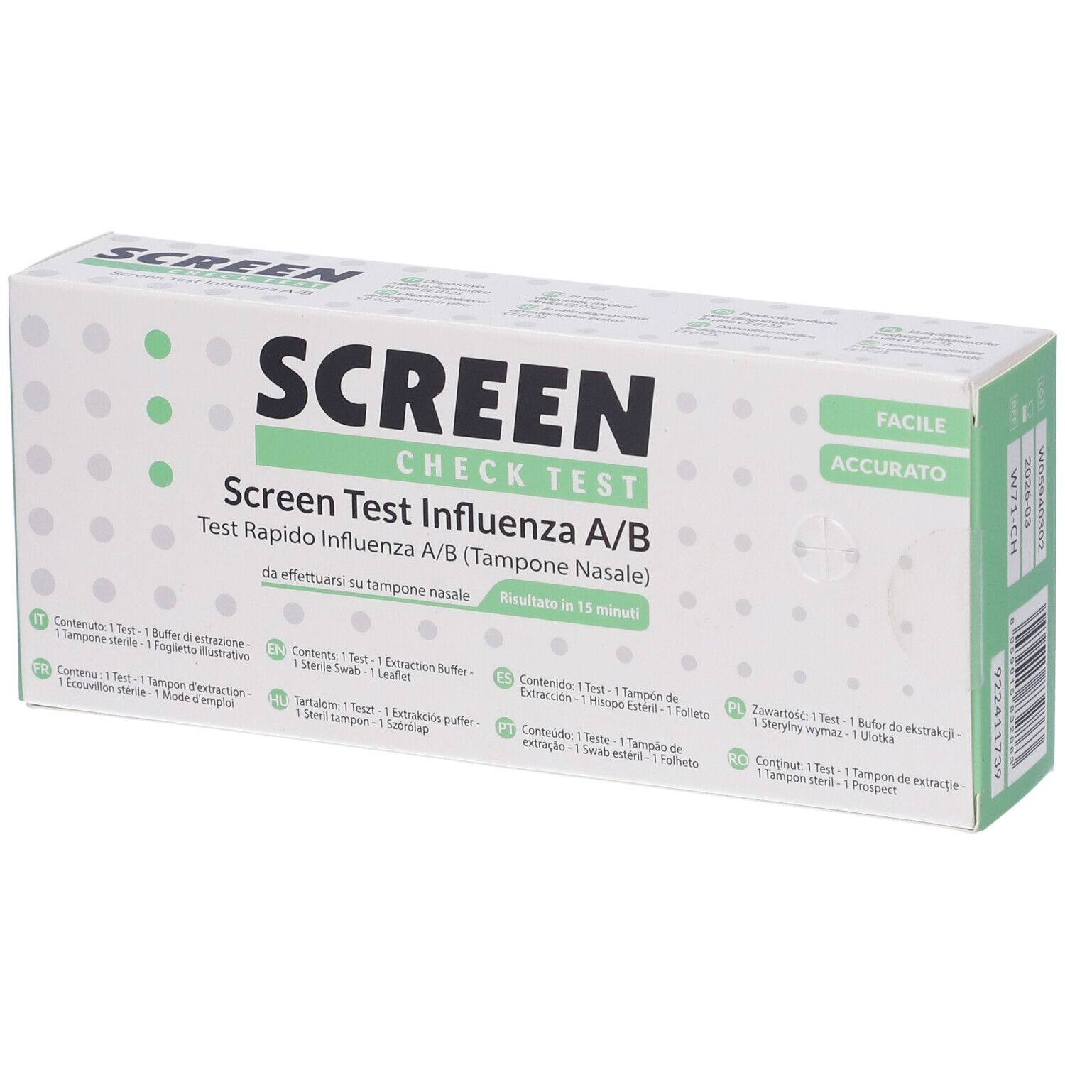 Screen Test Rapido Virus Influenza A/B Tampone Nasale/Faringeo