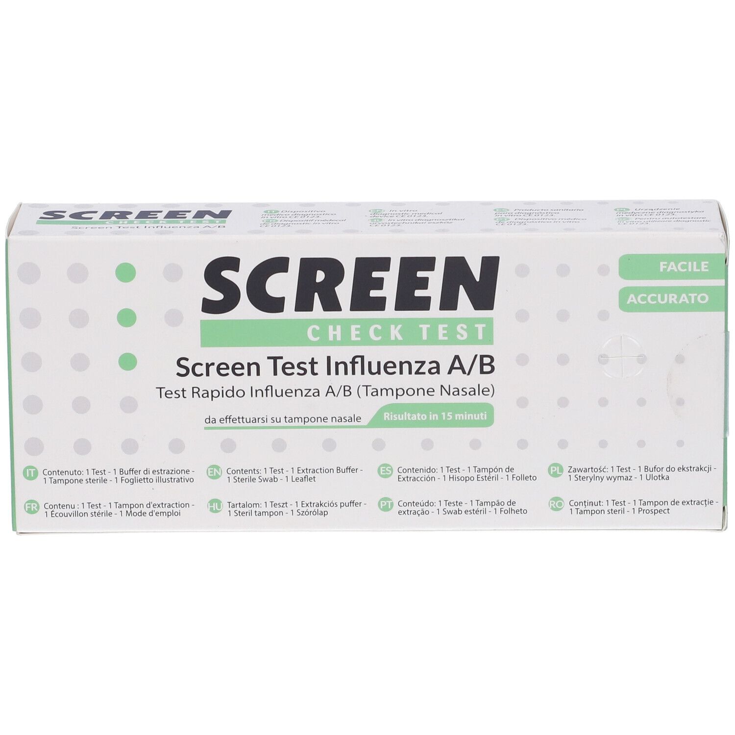 Screen Test Rapido Virus Influenza A/B Tampone Nasale/Faringeo
