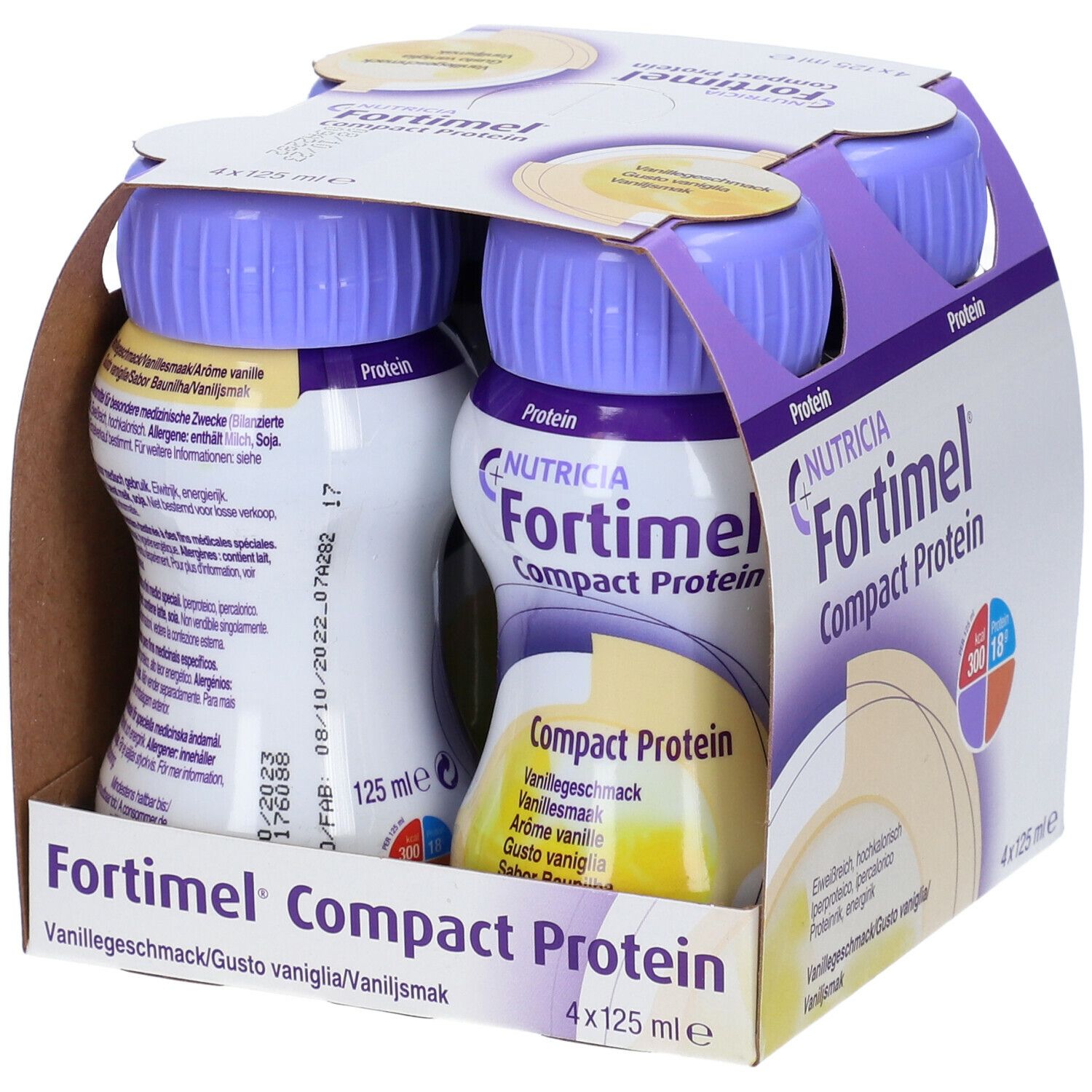 Fortimel Compact Protein Vaniglia 4 Bottiglie Da 125 Ml