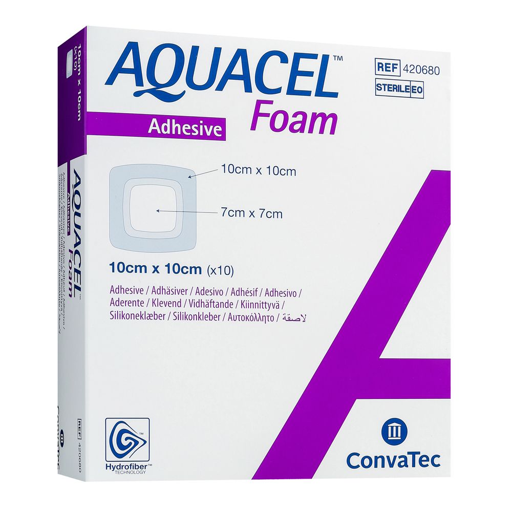 Medicazione Hydrofiber Sterile Adesiva In Schiuma Assorbente 10X10 10 Pezzi