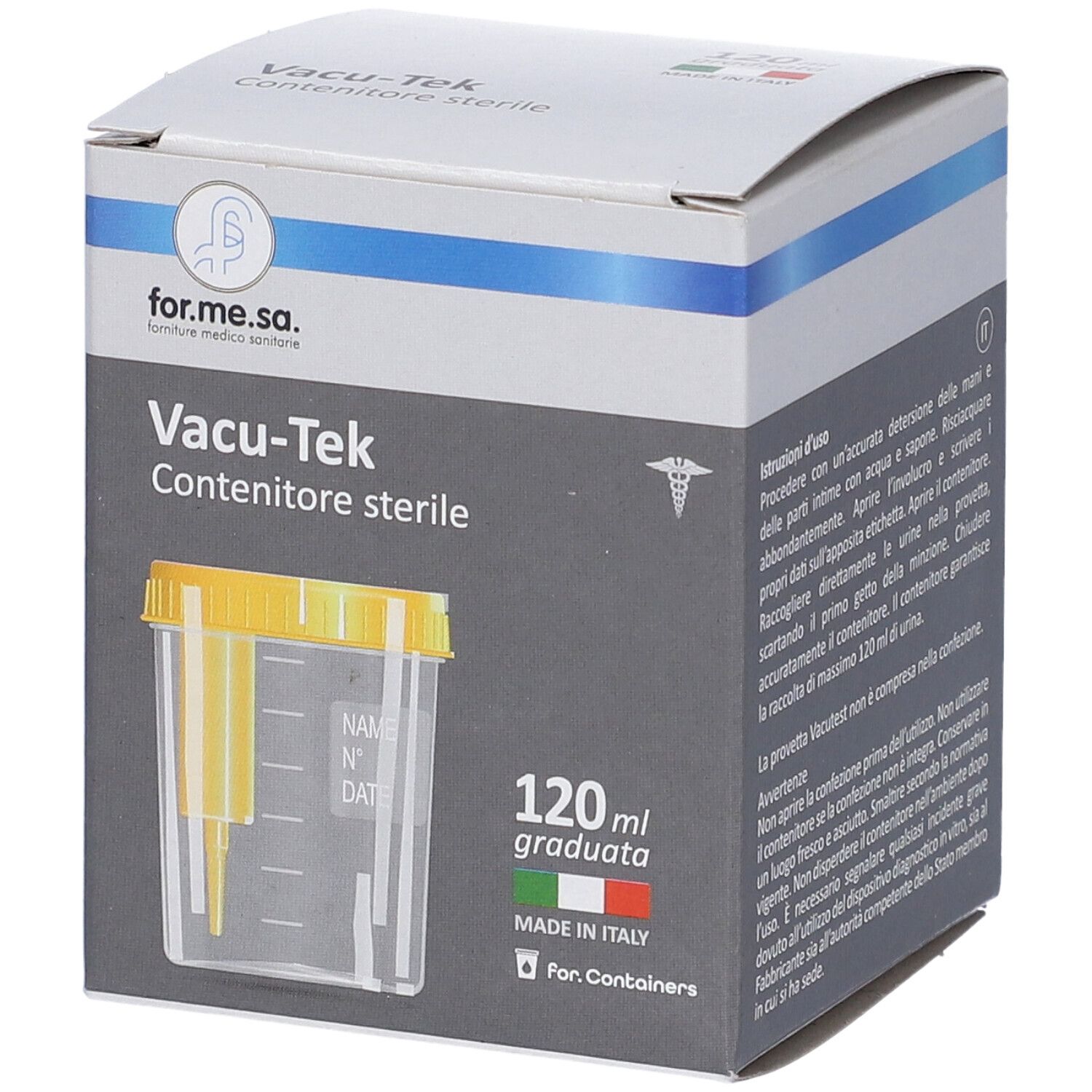 Contenitore per Urine da 120ml con Tappo a Vite