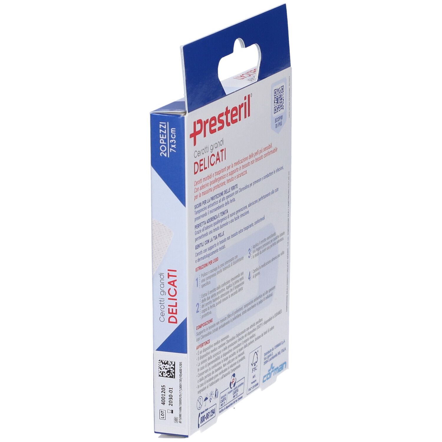 MediPresteril® Cerotti Grandi delicati 7 cm x 3 cm