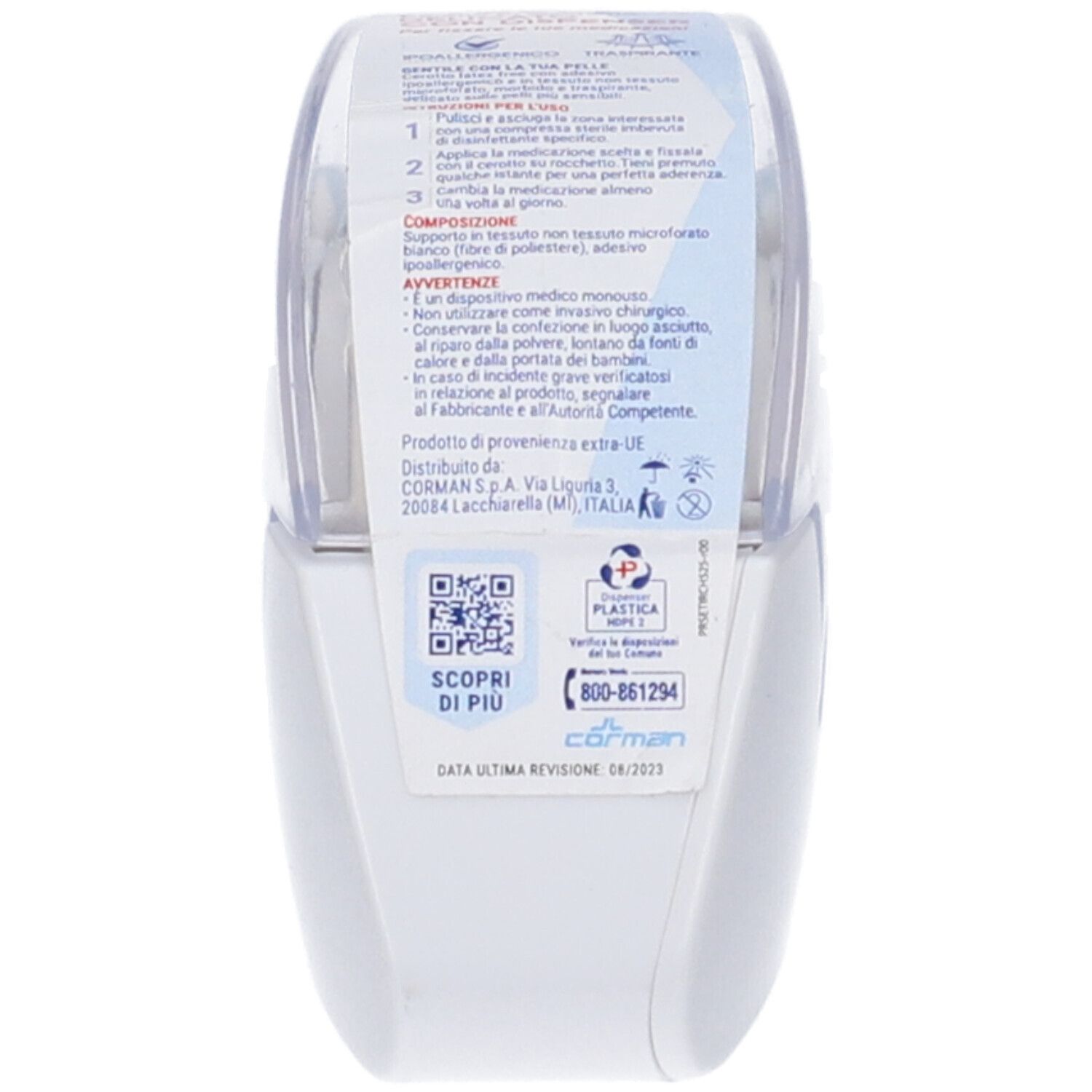 Cerotto Medipresteril Dispenser Tessuto Non Tessuto 5X250Cm