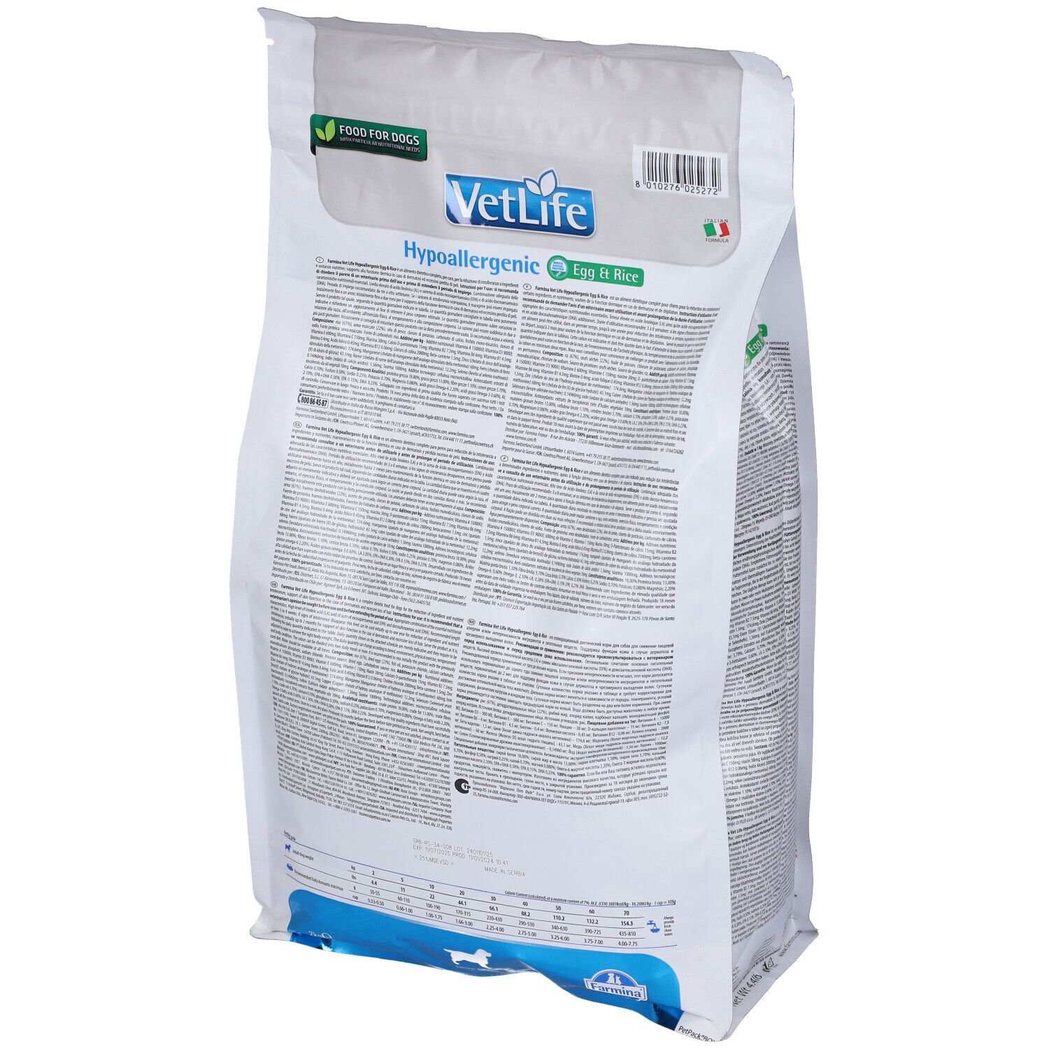 Vet Life Hypoallergenic Egg & Rice