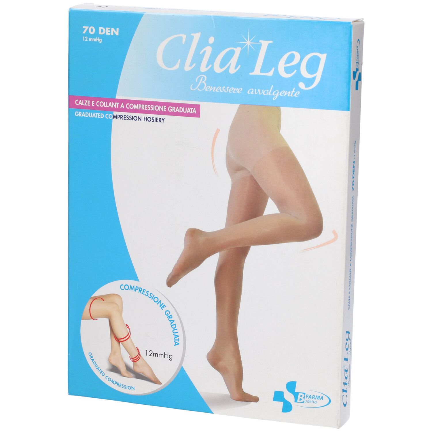 Autoreggente Clialeg 70 Denari Colore Playa Taglia 4