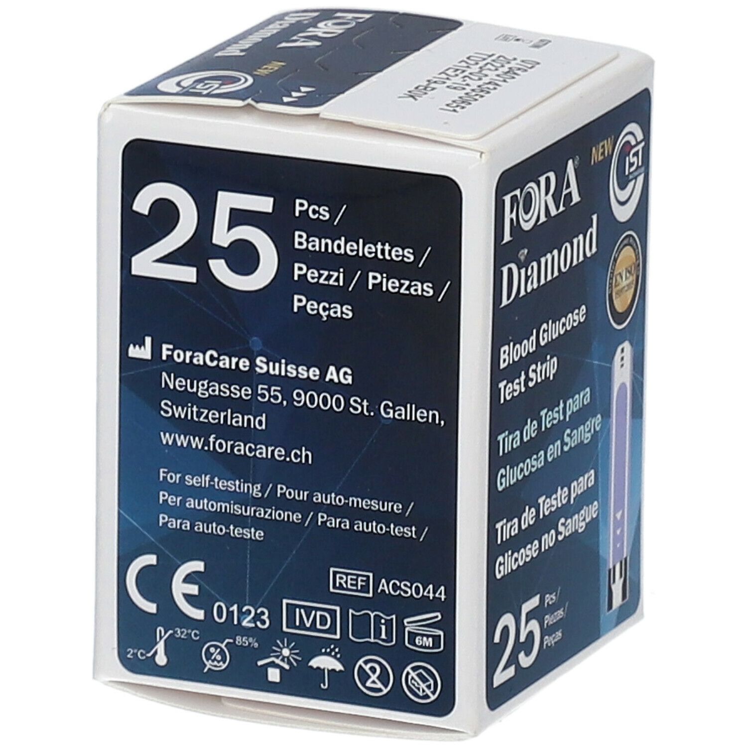 FORA® Diamond Strisce glicemia 25 pezzi
