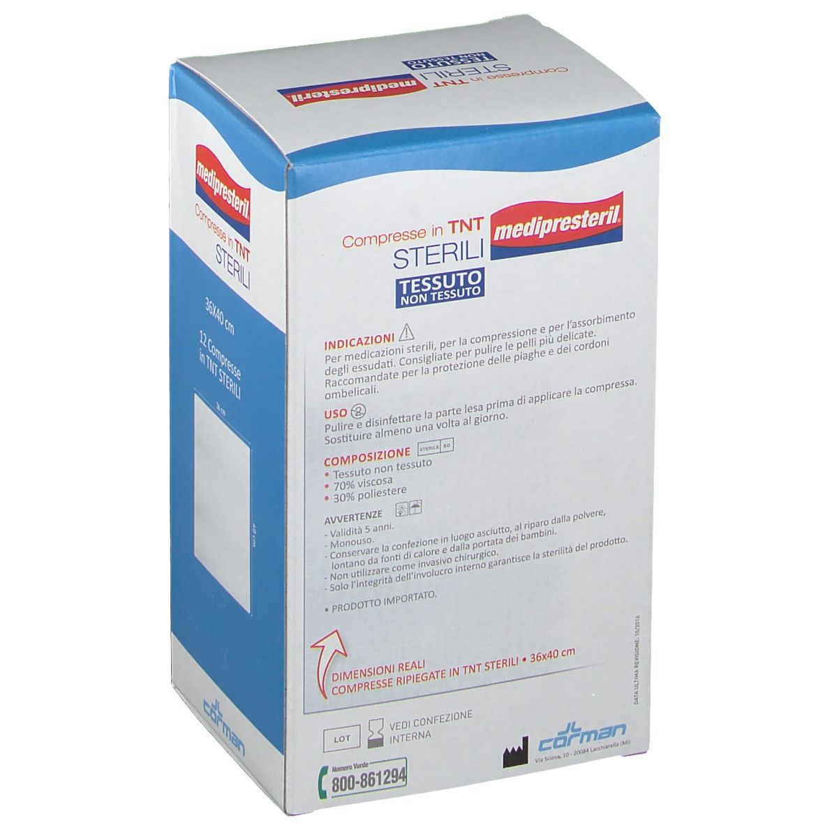 MediPrestetil®  Compresse Sterili in TNT 36 x 40