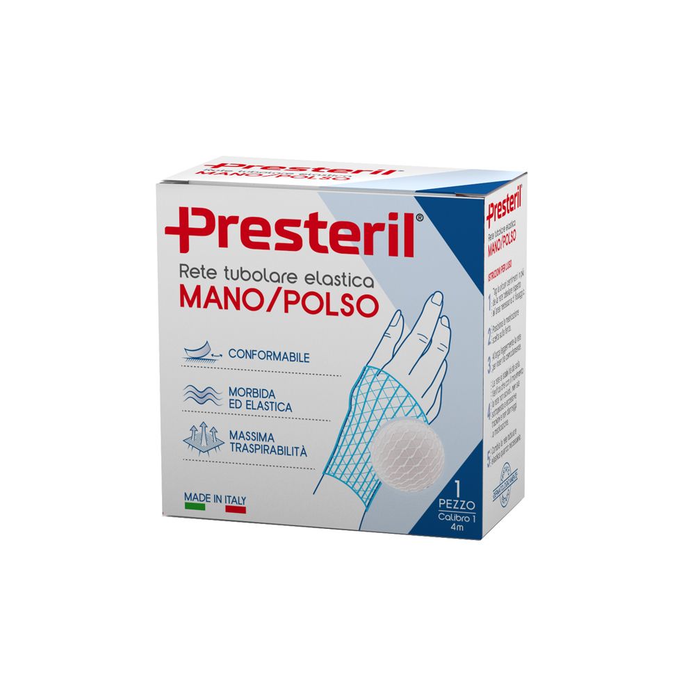 PRESTERIL Rete tubolare elastica N.  1 Mano/Polso 4 m tesi