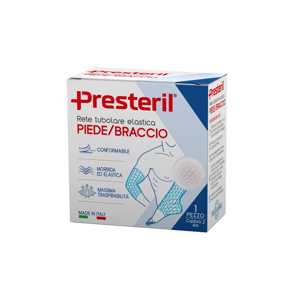 PRESTERIL Rete tubolare elastica N. 2 Piede/Braccio 4 m tesi