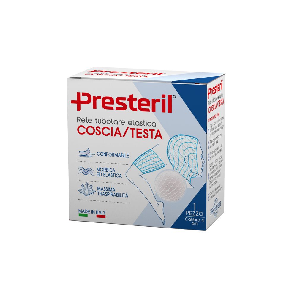 PRESTERIL Rete tubolare elastica N. 4 Coscia/Testa 4 m tesi