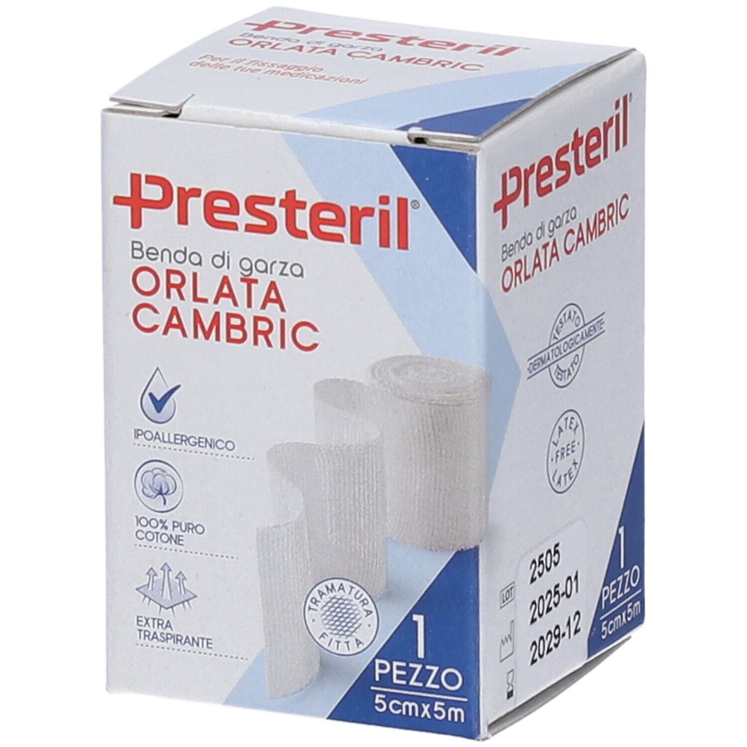 Benda Orlata Medipresteril Cambric M5X500Cm 14/12 Fili