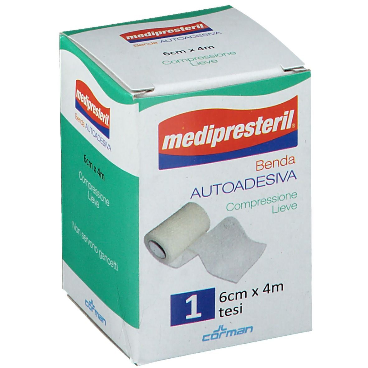 MediPresteril® Benda Autoadesiva Compressione Lieve 6 x 4 m 1 pz