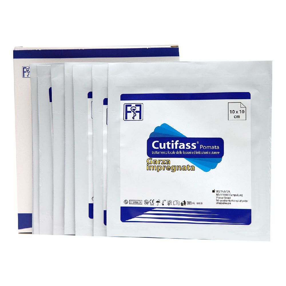 Cutifass Garza 10X10 Cm Impregnata Con Pomata 10 Pezzi