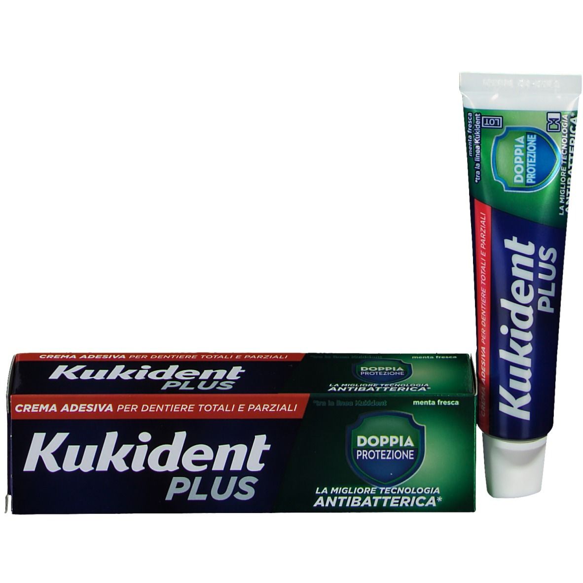 Kukident PLUS Doppia Protezione Crema adesiva premium per dentiera
