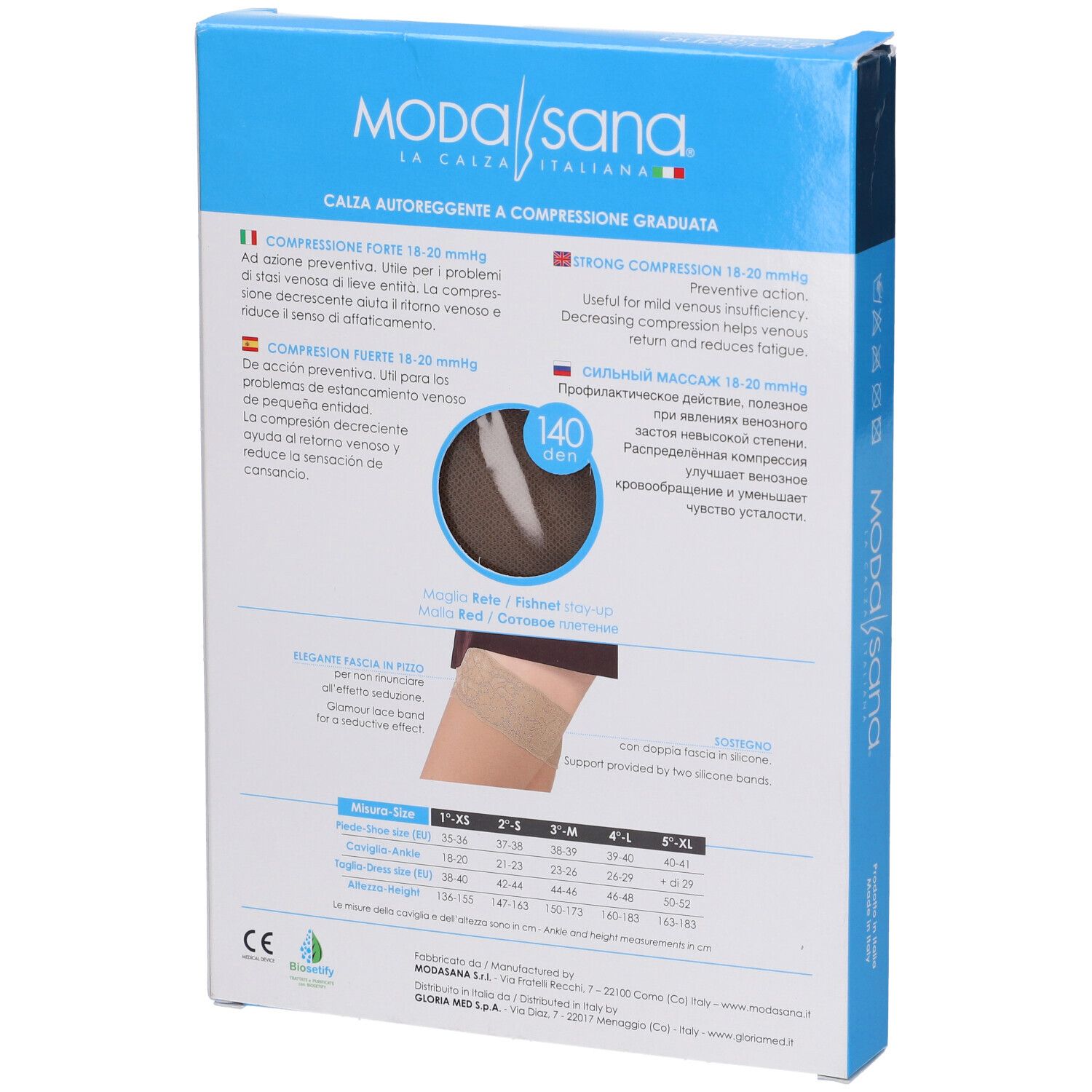 Modasana Autoreggente 140 Visone Taglia 3 1 Paio