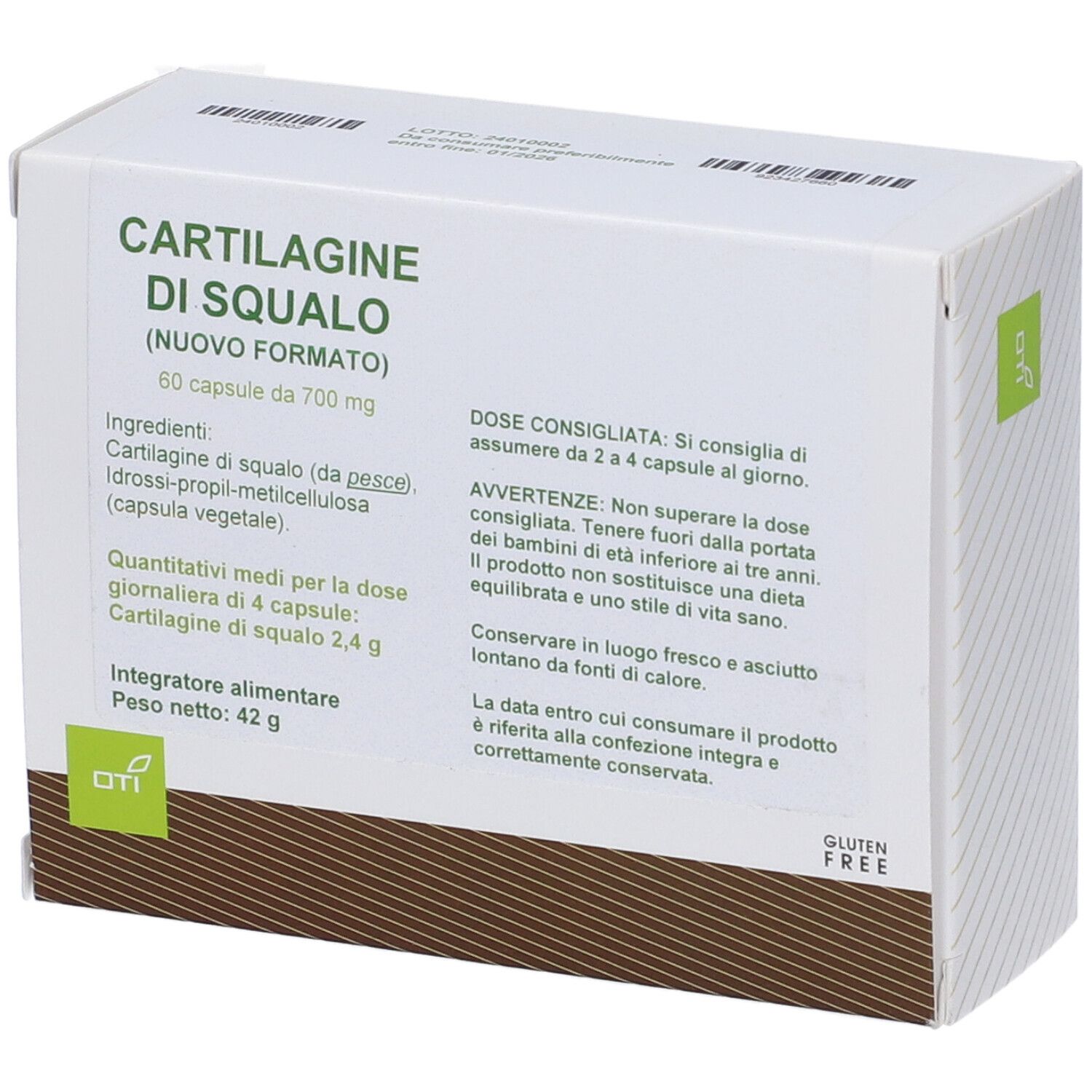 Cartilagine Di Squalo Polvere 60 Capsule