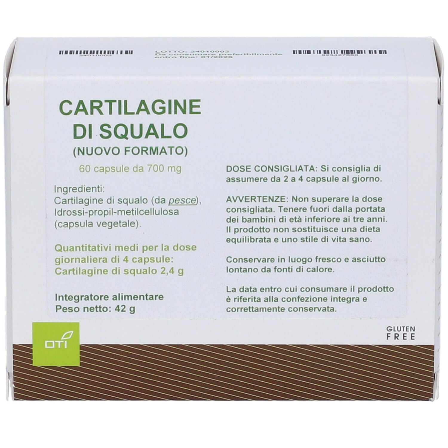 Cartilagine Di Squalo Polvere 60 Capsule