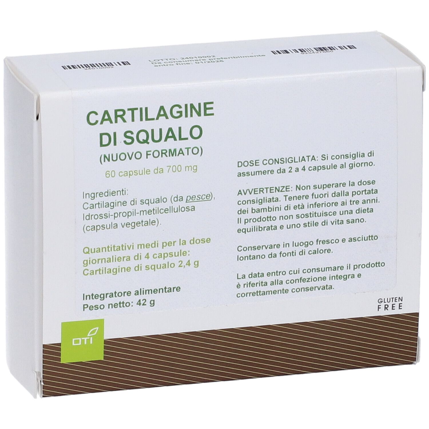Cartilagine Di Squalo Polvere 60 Capsule