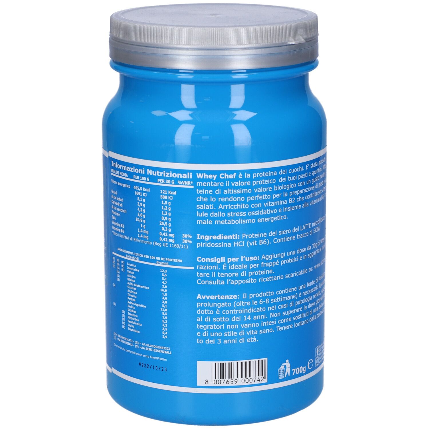 ULTIMATE Whey Chef Polvere Gusto Neutro