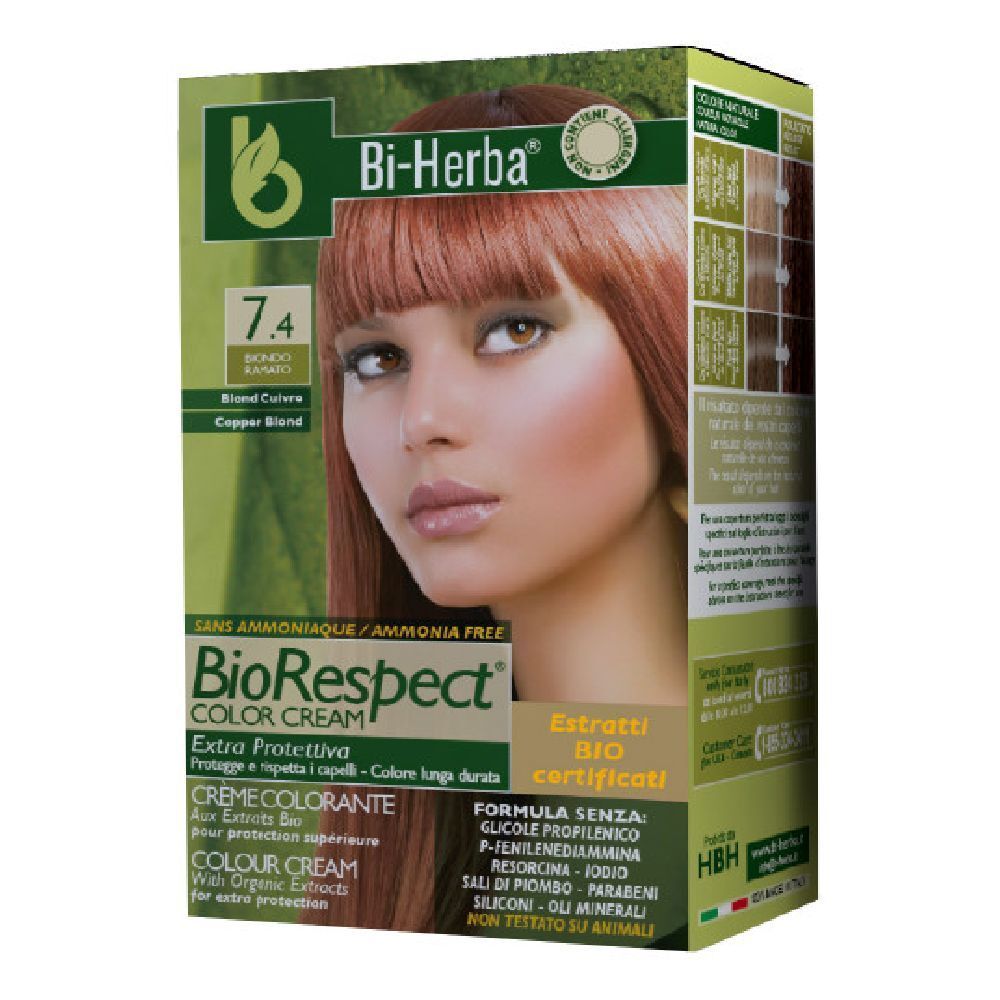 Bi-Herba Kit 7N Biondo 1 Emulsione Ossidante 60 Ml + 1 Colorante 60 Ml + 1 Trattamento Dopocolore 15 Ml