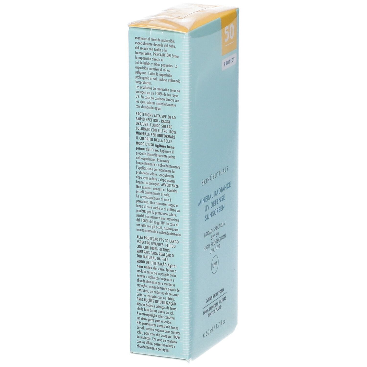 SkinCeuticals Mineral Radiance UV Defense SPF 50 Protezione solare colorata formulata con Diossido di Titanio 50 ml