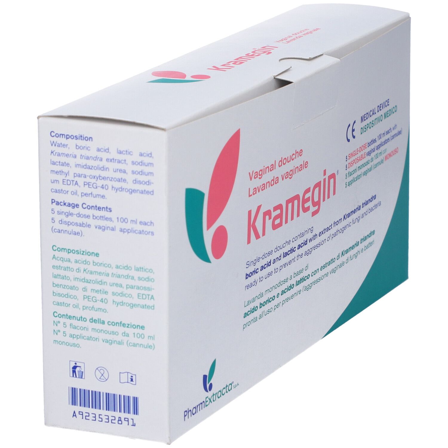 Kramegin Lavanda Vaginale 5 Flaconi 100 Ml Con Cannula