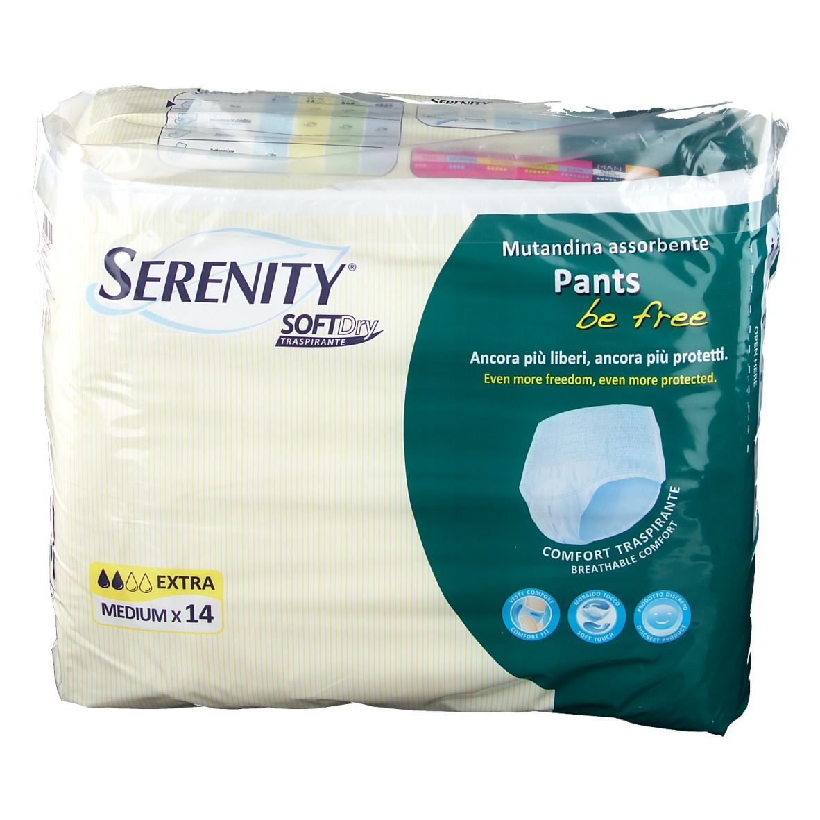 SERENITY® Softdry Slip Pull Up be free M 14 pz
