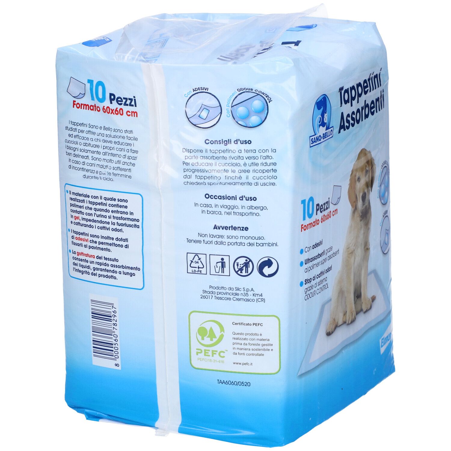 Pet Casa Clean Tappetini Assorbenti 60 X 60 10 Pezzi
