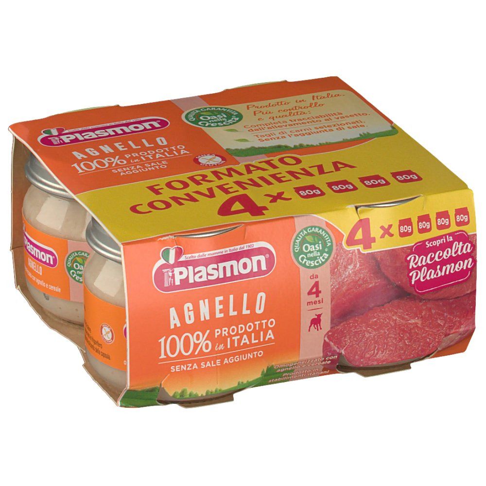 Plasmon Omogeneizzato Agnello 4 x 80 g