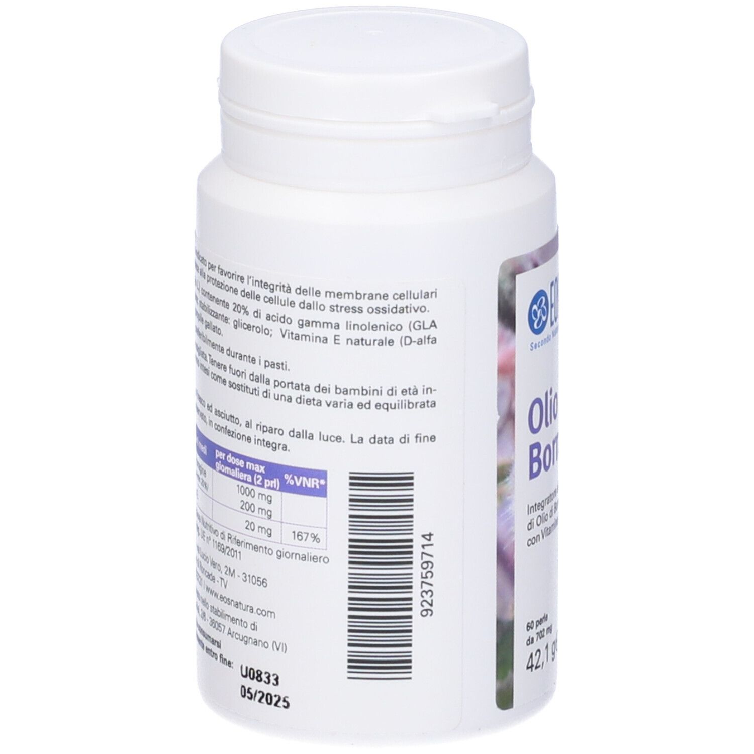 Eos Olio Borragine 60 Perle 690Mg