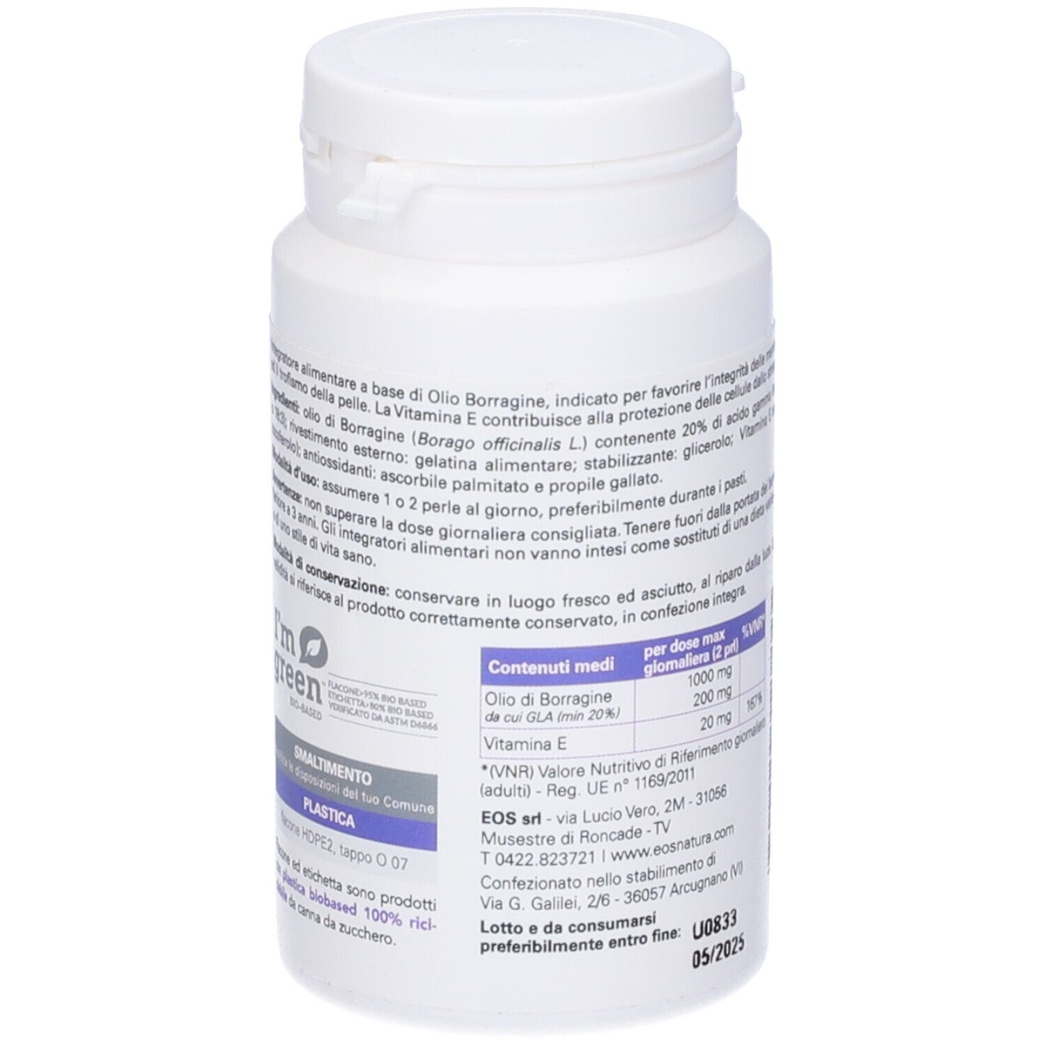 Eos Olio Borragine 60 Perle 690Mg