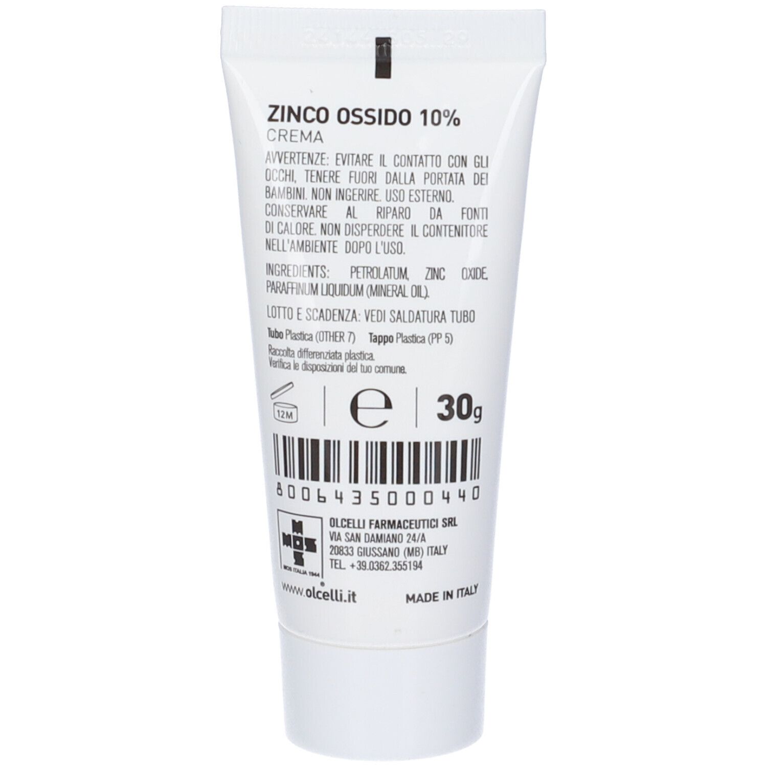 Zinco Ossido 10% 30 G