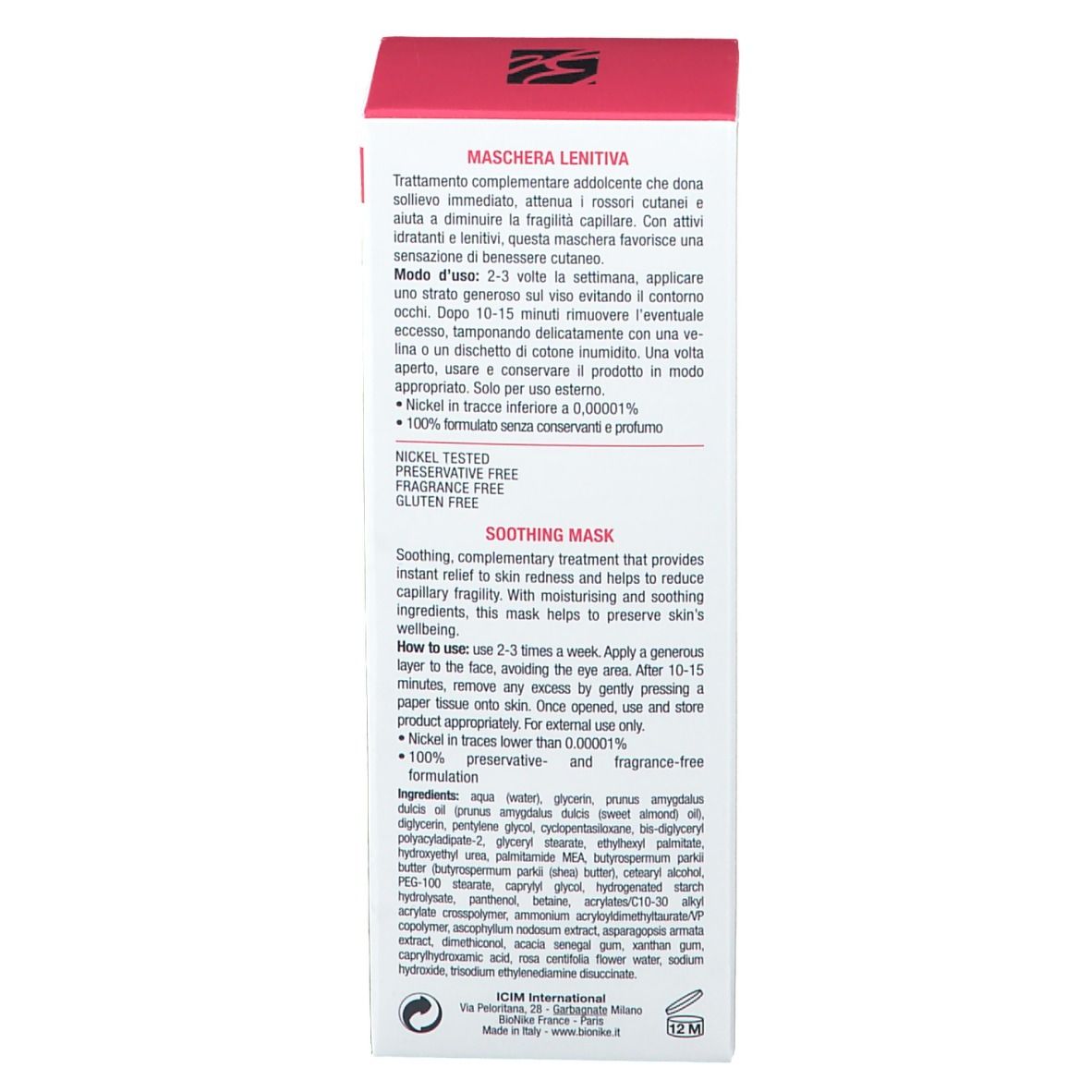 BioNike Defence Tolerance Maschera Lentiva