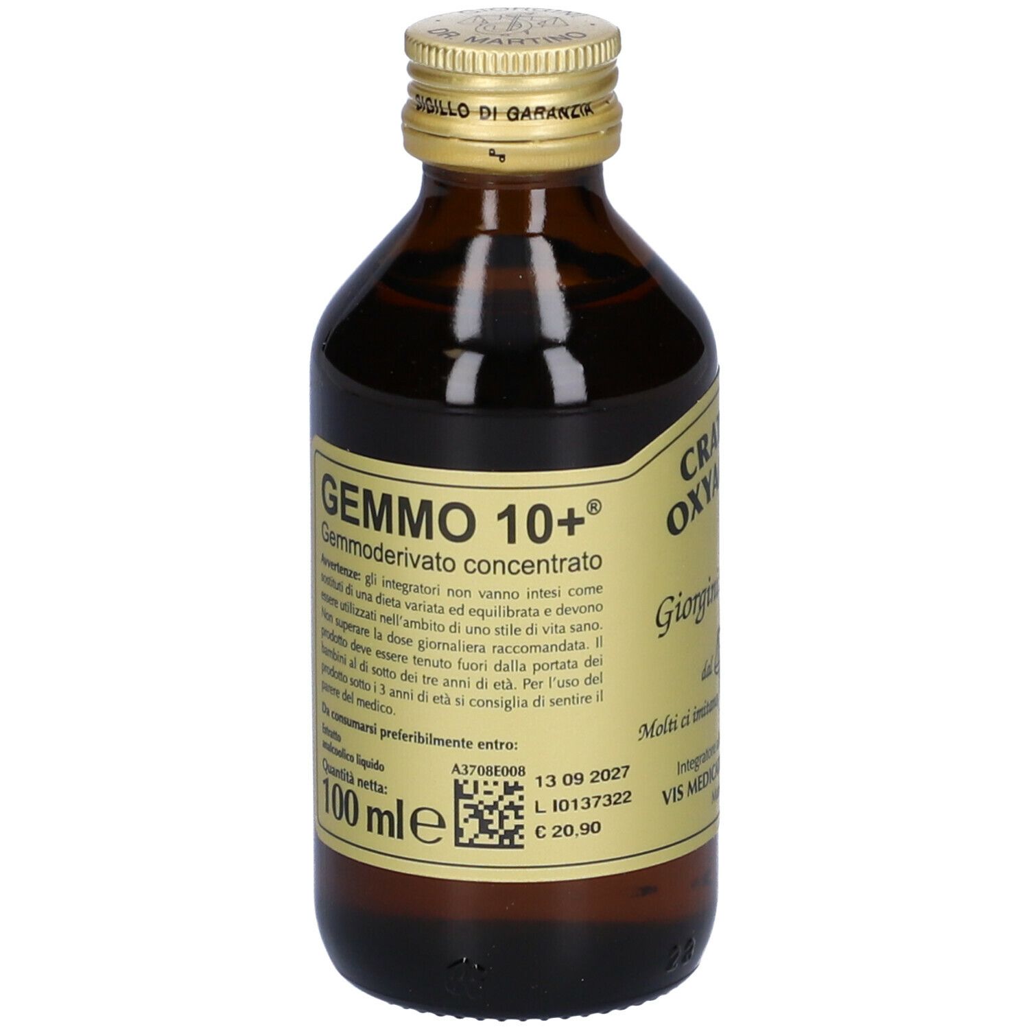 Gemmo 10+ Biancospino Liquido Analcolico 100 Ml