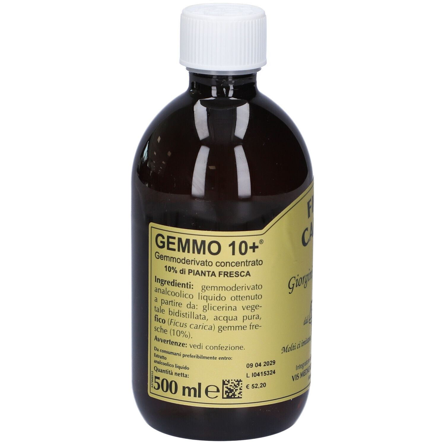Gemmo 10+ Fico Liquido Analcolico 500 Ml