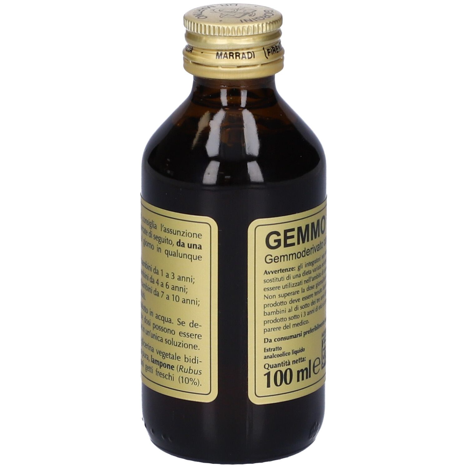 Gemmo 10+ Lampone Liquido Analcolico 100 Ml