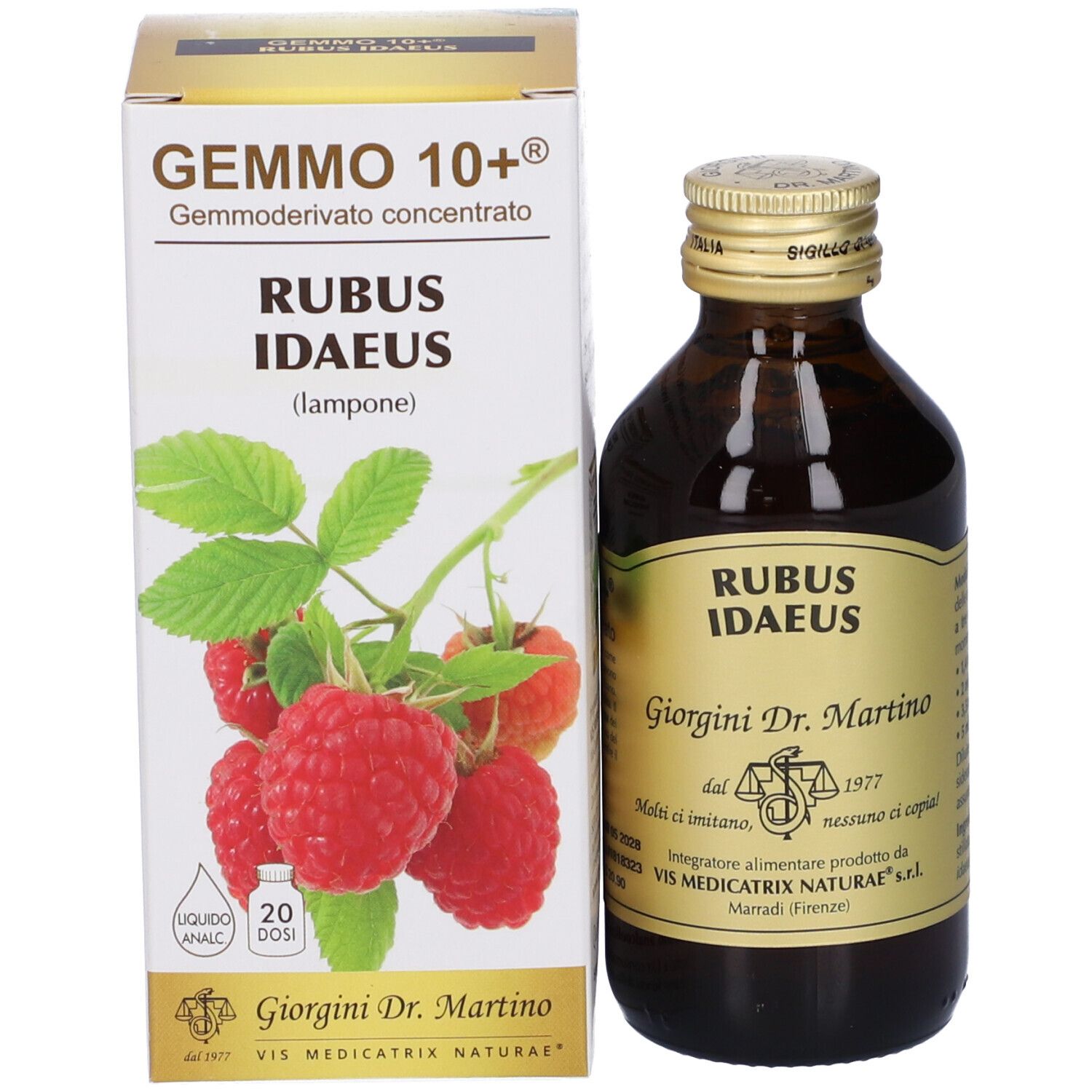 Gemmo 10+ Lampone Liquido Analcolico 100 Ml
