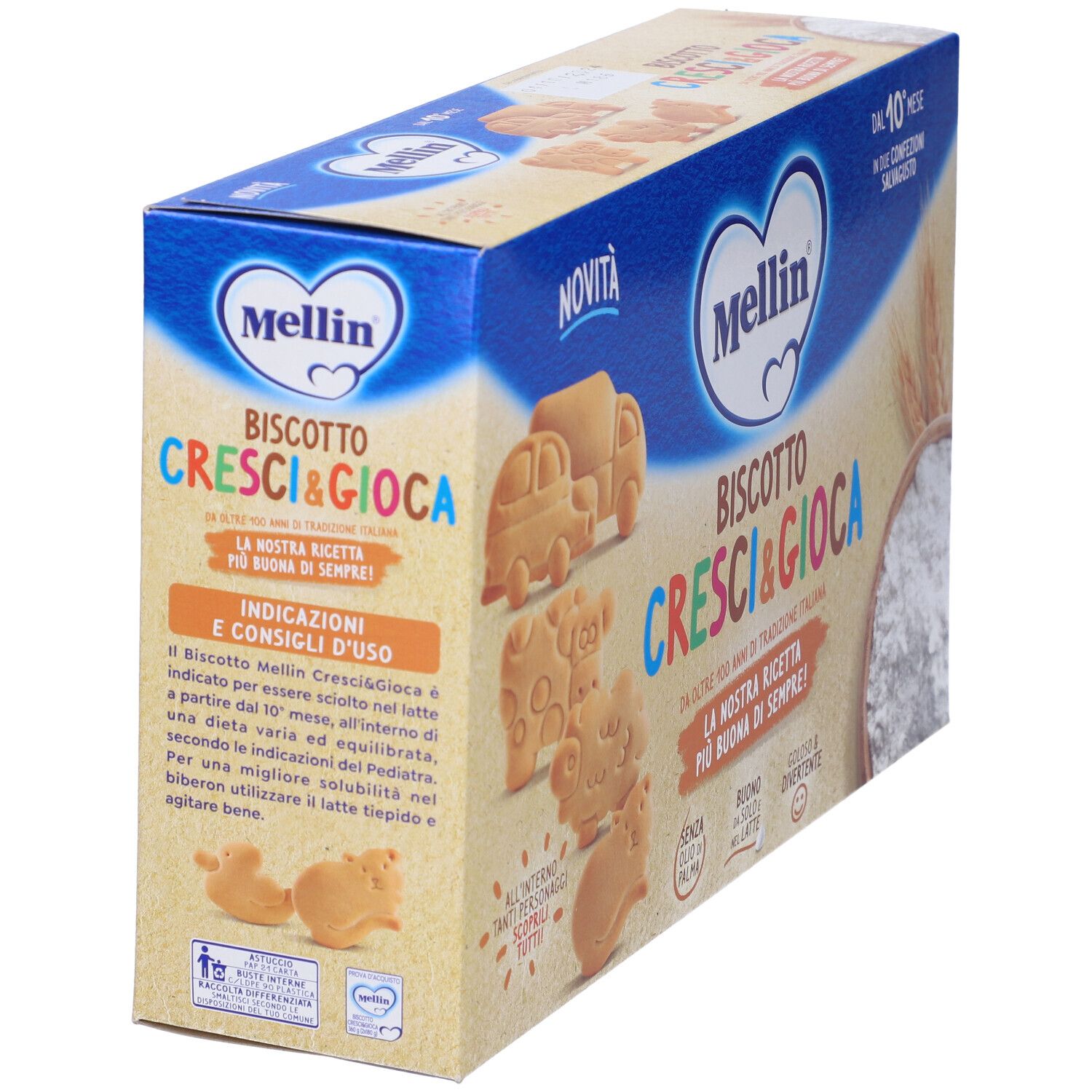 Mellin Biscotti Cresci&Gioca 360g - Snack Nutrienti per Bambini