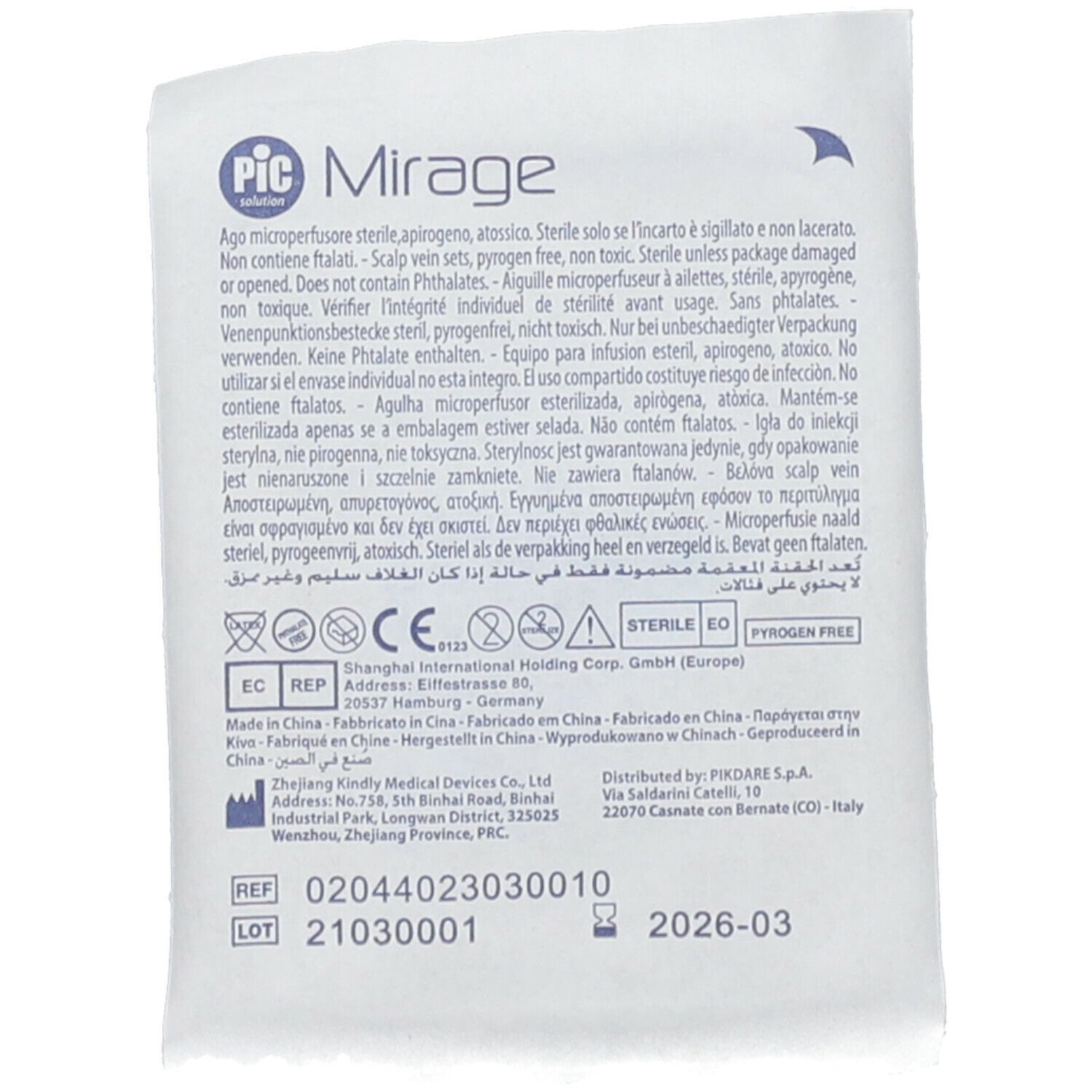 Pic Mirage Ago Microperfusore 23G