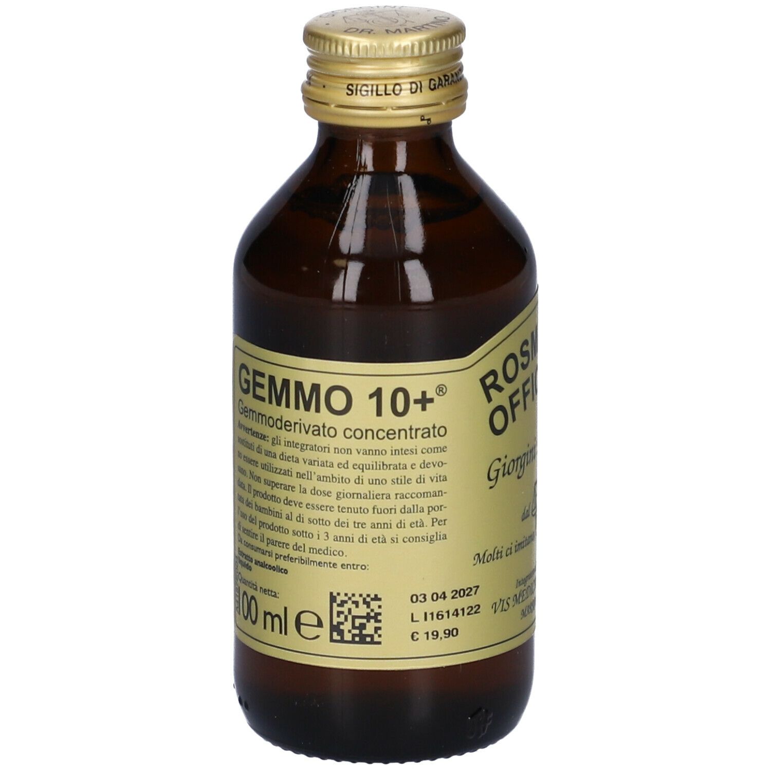 Gemmo 10+ Rosmarino Liquido Analcolico 100 Ml