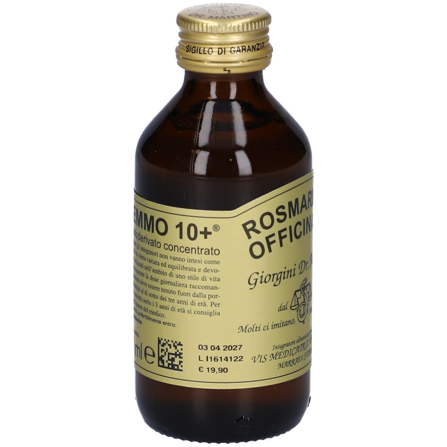 Gemmo 10+ Rosmarino Liquido Analcolico 100 Ml