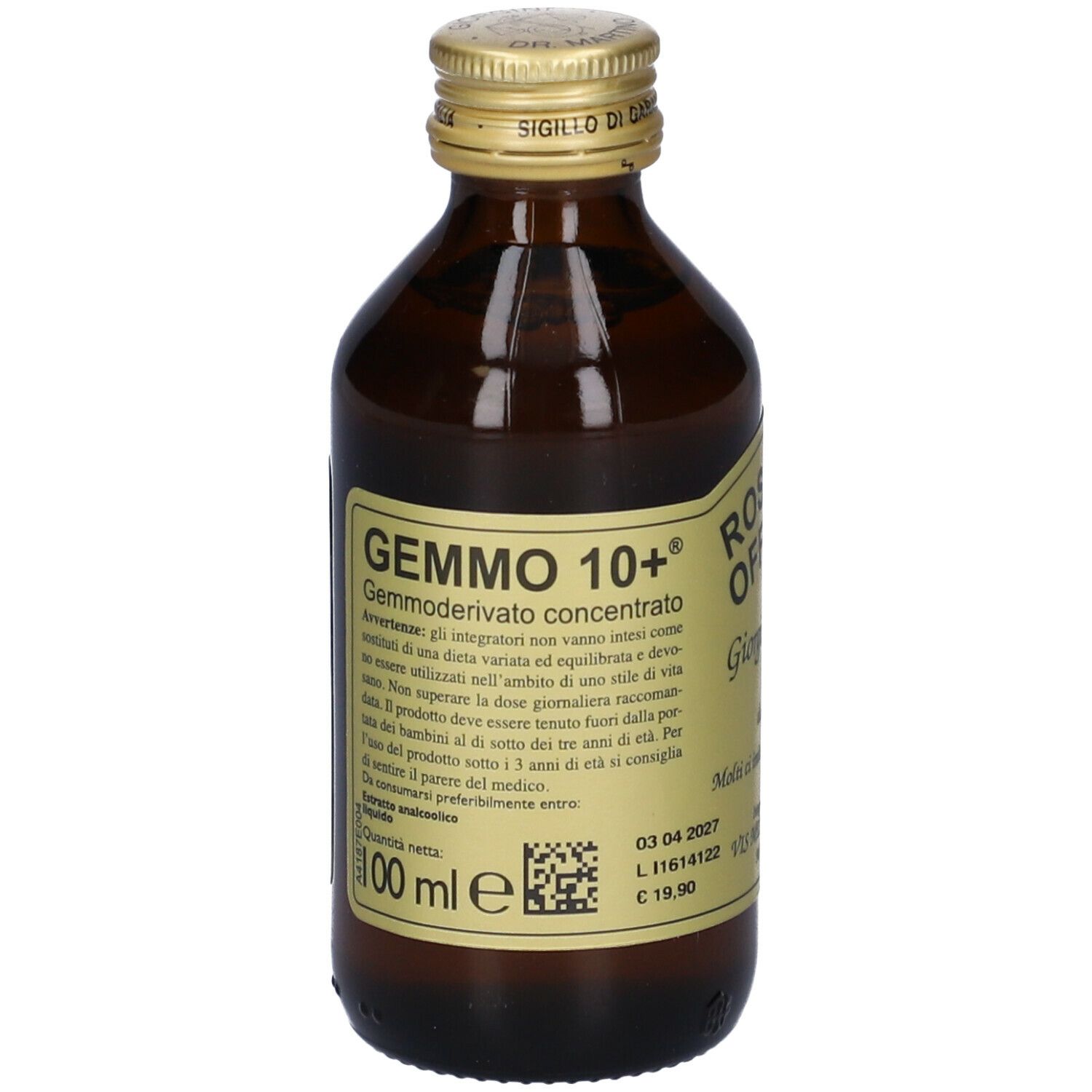 Gemmo 10+ Rosmarino Liquido Analcolico 100 Ml