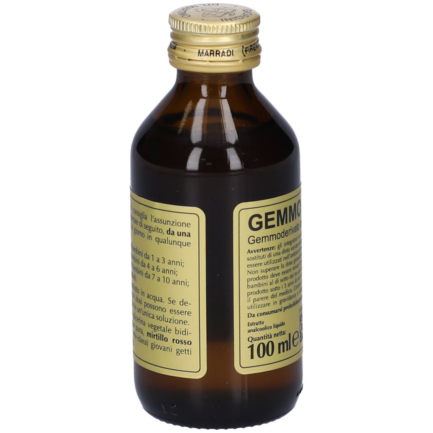 Gemmo 10+ Mirtillo Rosso Liquido Analcolico 100 Ml
