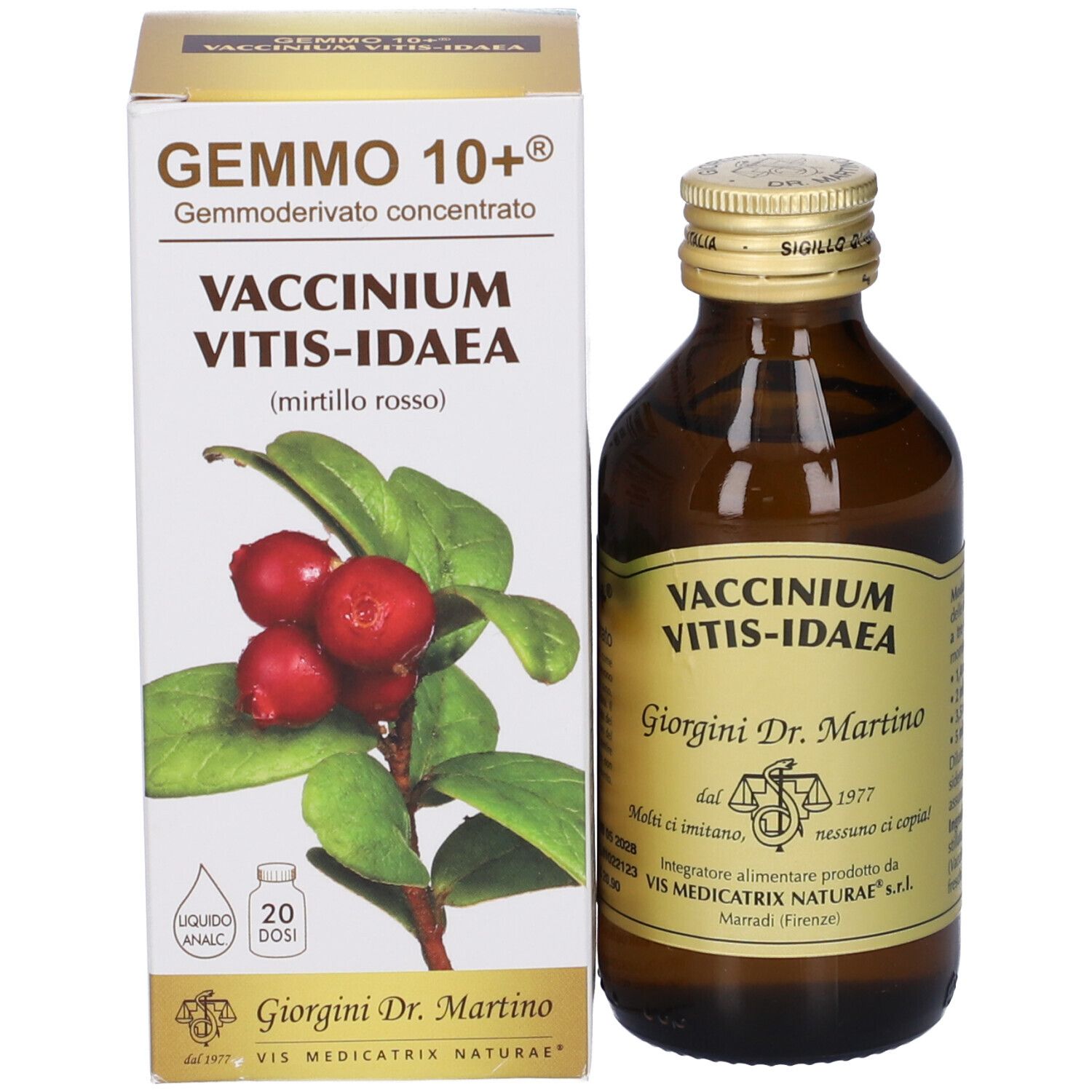 Gemmo 10+ Mirtillo Rosso Liquido Analcolico 100 Ml